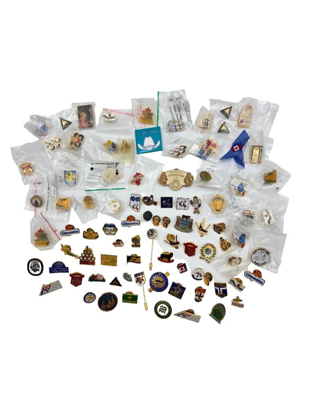 Miscellaneous Lapel Pins Canada Canadian Provinces Lot Of 89 Read
